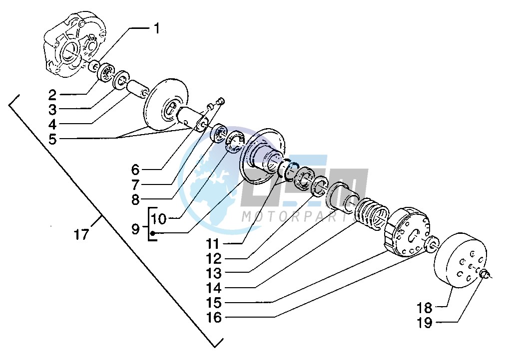 Driven pulley