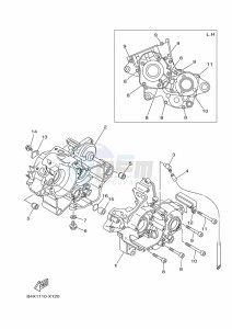 YZ125 (B4X6) drawing CRANKCASE