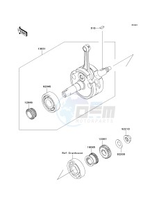 KLX 140 B (KLX140L MONSTER ENERGY) (B8F-B9FA) B9FA drawing CRANKSHAFT