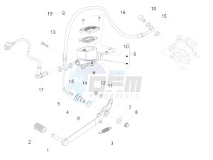 RS 125 4T E4 ABS (EMEA) drawing Rear master cylinder