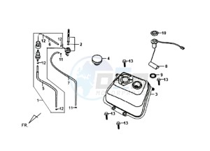 SYMPLY 50 drawing FUEL TANK - FUEL CUT