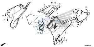 TRX500FM6G TRX680 Europe Direct - (ED) drawing SIDE COVER/ TANK COVER