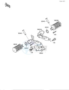 EL 250 B [ELIMINATOR[ (B2-B3) [ELIMINATOR drawing FOOTRESTS