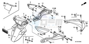 CBR600RAA BR / ABS - (BR / ABS) drawing REAR FENDER