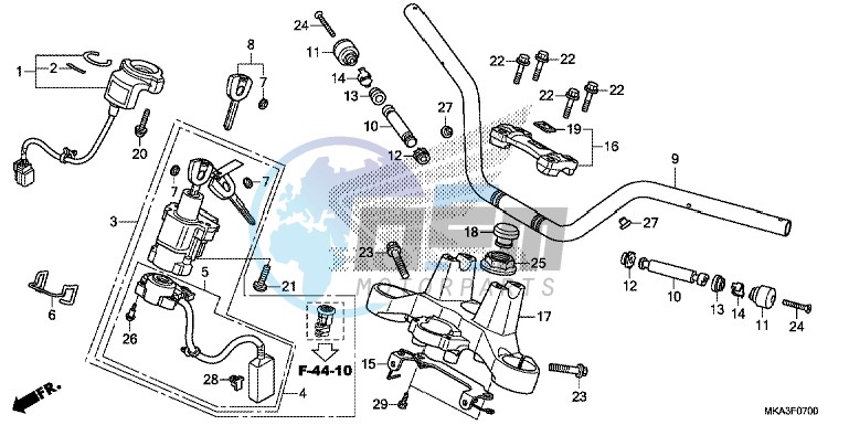 HANDLE PIPE/ TOP BRIDGE