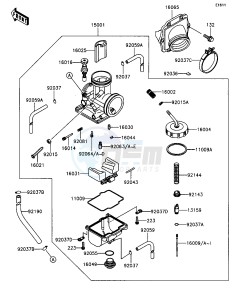 KX 250 J [KX250] (J1) [KX250] drawing CARBURETOR