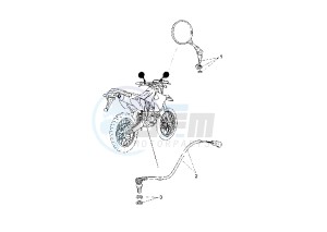 WR F 450 drawing MIRROR EURO KIT