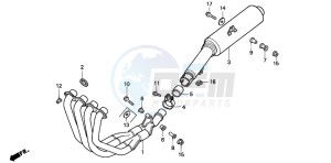 CBR600SE drawing EXHAUST MUFFLER