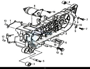 ORBIT III 50 (25 KM/H) (XE05W1-NL) (L8-M0) drawing L. CRANK CASE