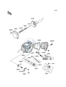 KVF650 4x4 KVF650-D1 EU GB drawing Carburetor Parts