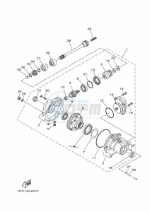 YFM700FWAD GRIZZLY 700 EPS (BLT5) drawing FRONT DIFFERENTIAL