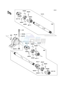 MULE 3010 TRANS 4x4 DIESEL KAF950E8F EU drawing Drive Shaft-Propeller