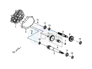 TONIK 50 drawing CRANKCASE - DRIVE SHAFT