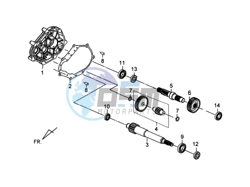 CRANKCASE - DRIVE SHAFT