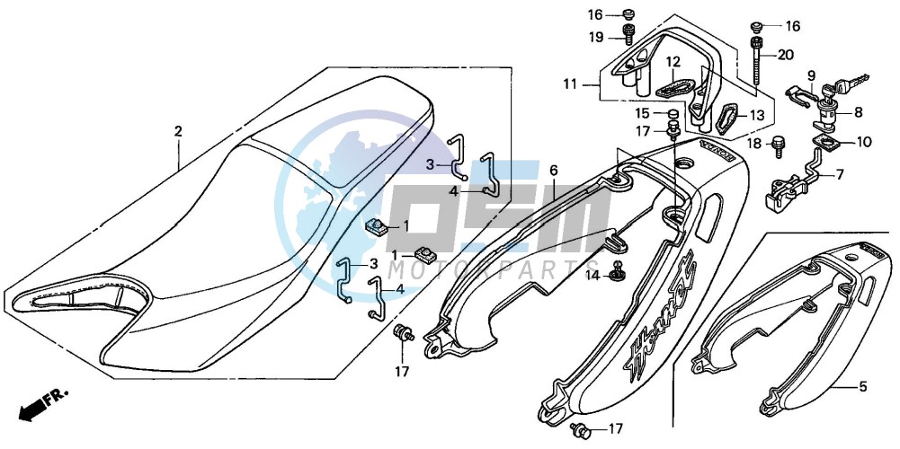 SEAT/SEAT COWL (CB600F2/F22)