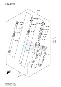 SV650 ABS EU drawing FRONT FORK DAMPER