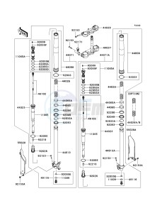 KX 450 E (KX450F MONSTER ENERGY) (E9FA) E9F drawing FRONT FORK