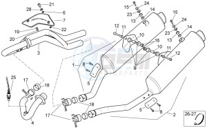 Pegaso Strada-Trail 650 ie drawing Exhaust unit