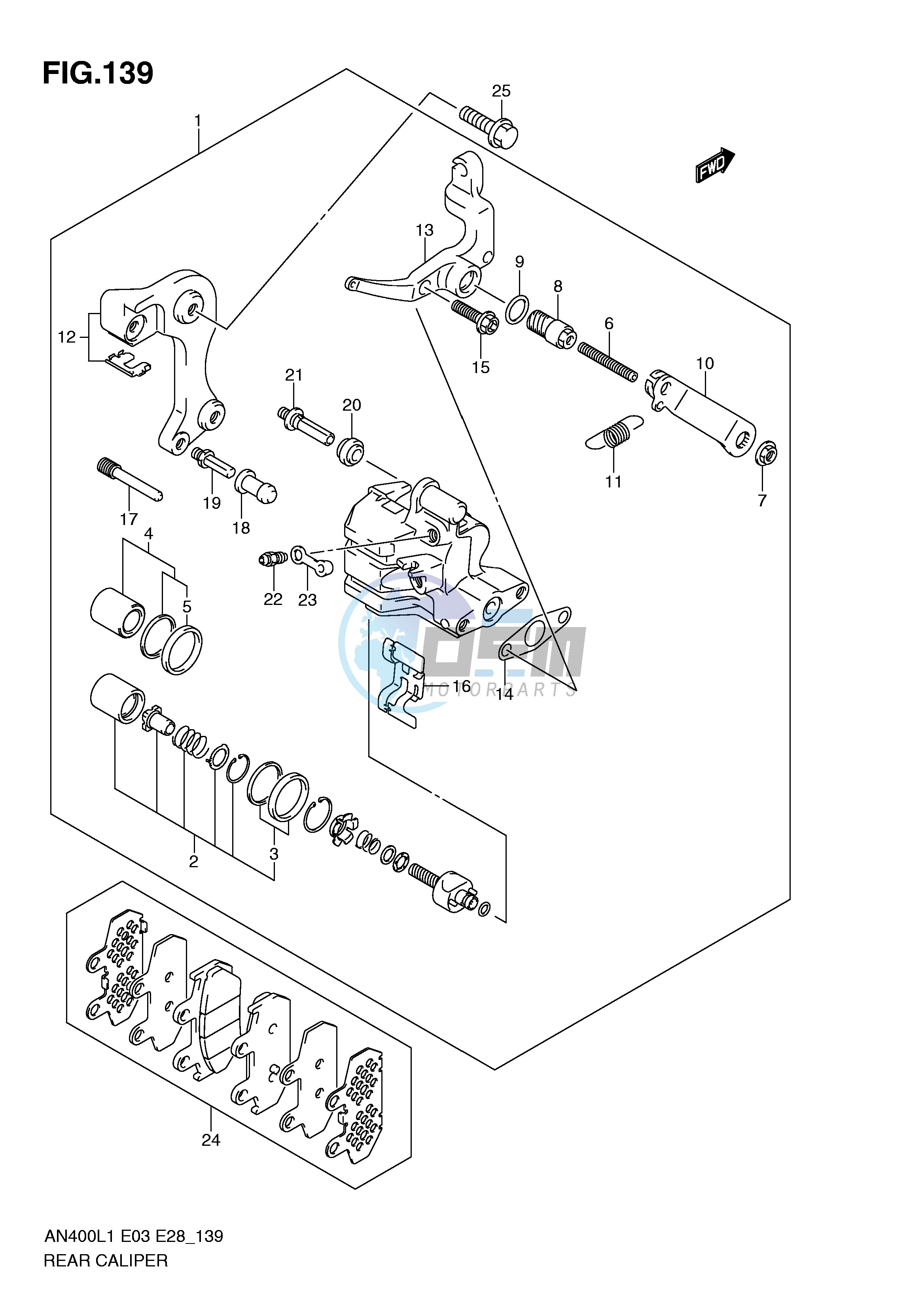 REAR CALIPER (AN400L1 E3)