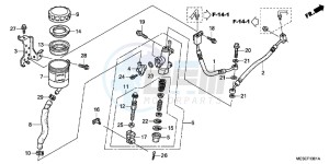 ST1300AC Pan Europoean -ST1300 CH drawing REAR BRAKE MASTER CYLINDER (ST1300A)