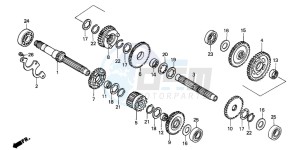 VT1100C SHADOW drawing TRANSMISSION (1)