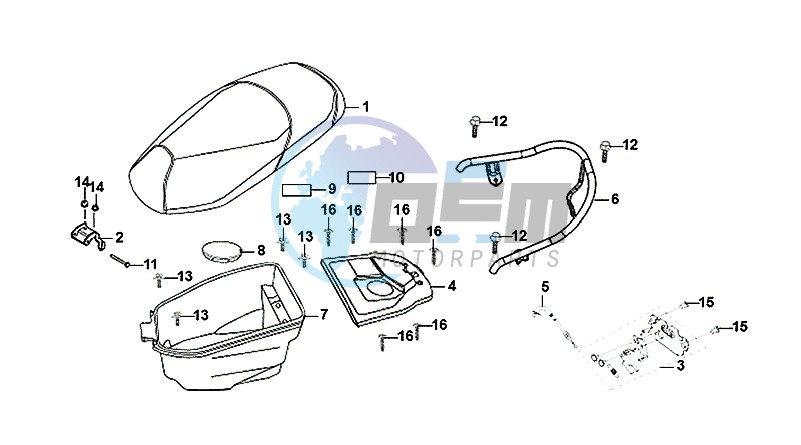 SEAT REAR GRIP / ALLO 50 (25 KM/H) (AJ05WA-NL) (L8-M0)