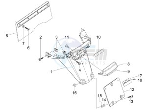 S 125 4T ie E3 College drawing Rear cover - Splash guard