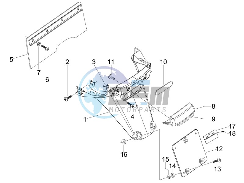 Rear cover - Splash guard