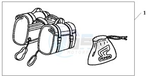 CB500 drawing NYLON SADDLEBAG