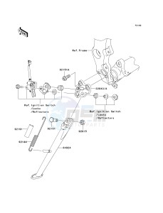 ZX 600 P [NINJA ZX-6R] (7F-8FA) P8FA drawing STAND-- S- -