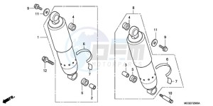 VT750C9 Australia - (U / MK) drawing REAR CUSHION