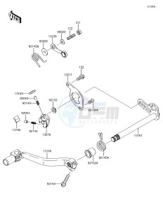 KLX450R KLX450AJF EU drawing Gear Change Mechanism