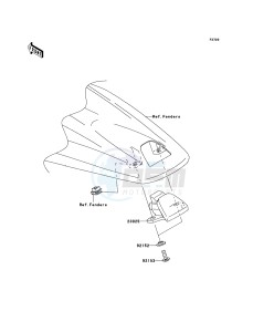 KLX450R KLX450A9F EU drawing Taillight(s)