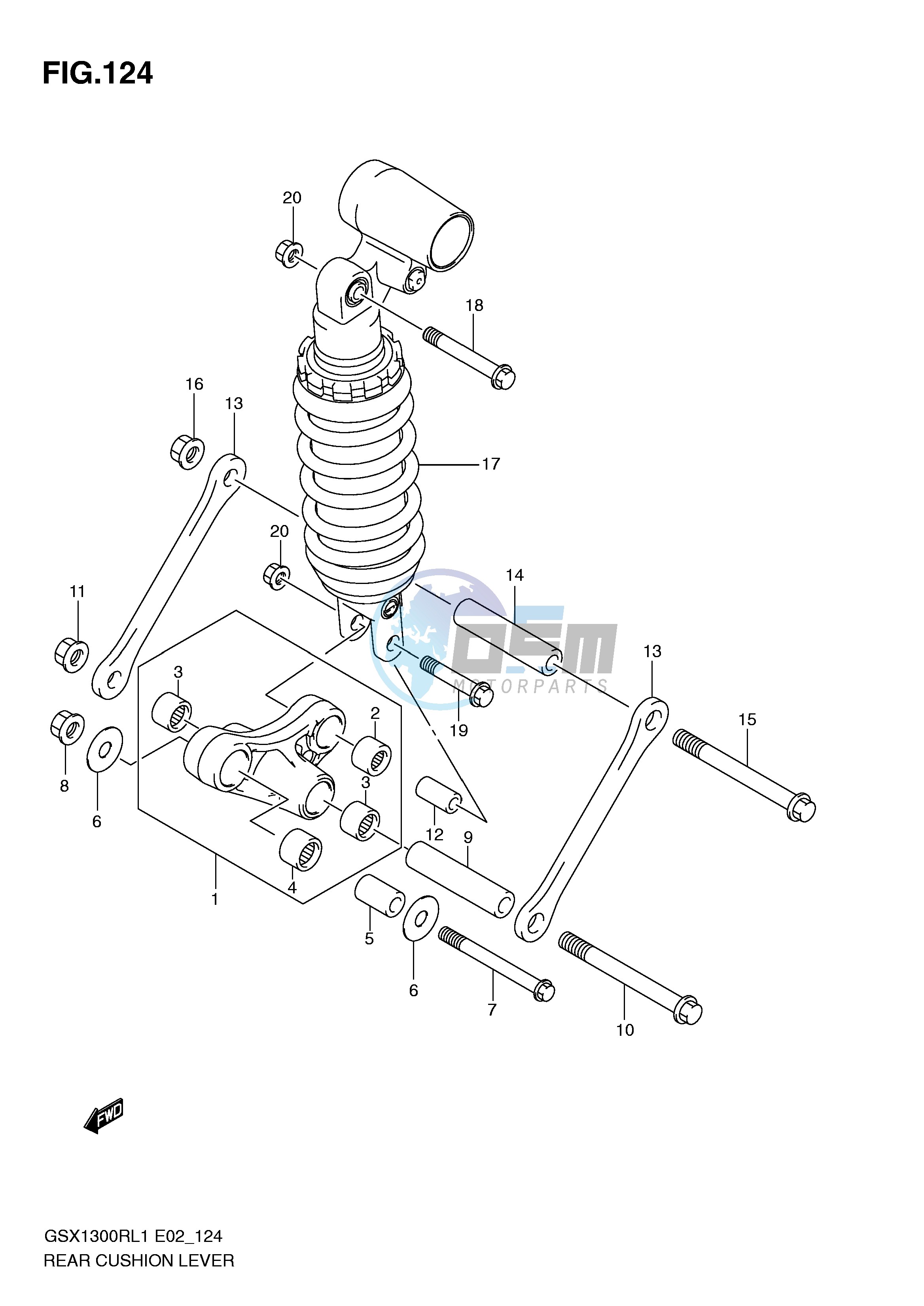 REAR CUSHION LEVER (GSX1300RL1 E51)