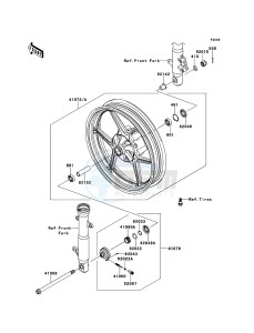 NINJA_250R EX250K8F GB XX (EU ME A(FRICA) drawing Front Hub