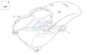 Scarabeo 50 2t e2 (eng. piaggio) drawing Rear body I - Rear fairing