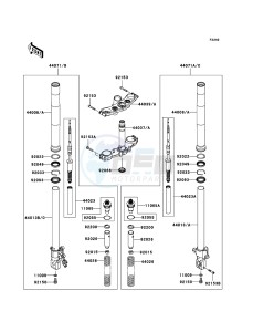 Z750_ABS ZR750M8F GB XX (EU ME A(FRICA) drawing Front Fork