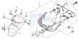 FJS600A SILVER WING drawing TAILLIGHT/REAR FENDER