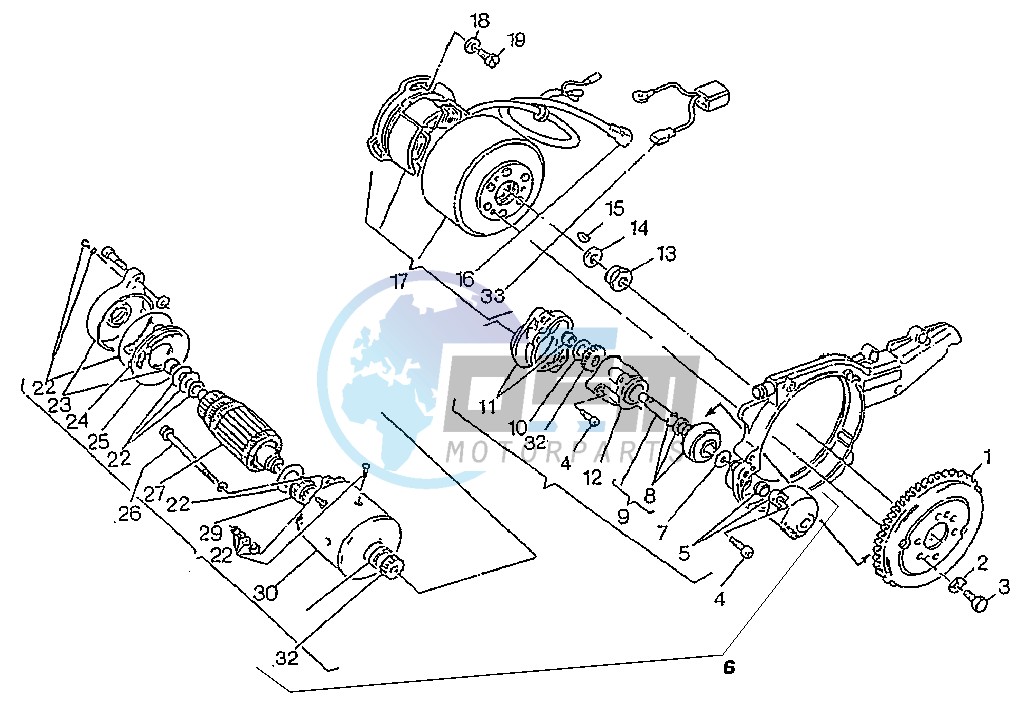 FLYWHEEL-STARTING MOTOR FACIND