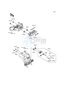 NINJA ZX-10R ABS ZX1000KFF FR XX (EU ME A(FRICA) drawing Taillight(s)