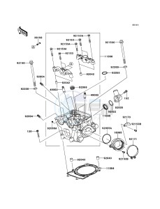 KX450F KX450FEF EU drawing Cylinder Head