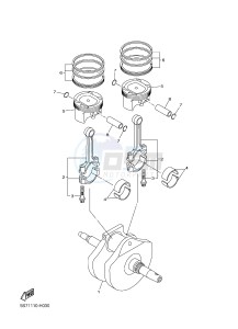 XVS950CU XV950 (1XC1) drawing CRANKSHAFT & PISTON