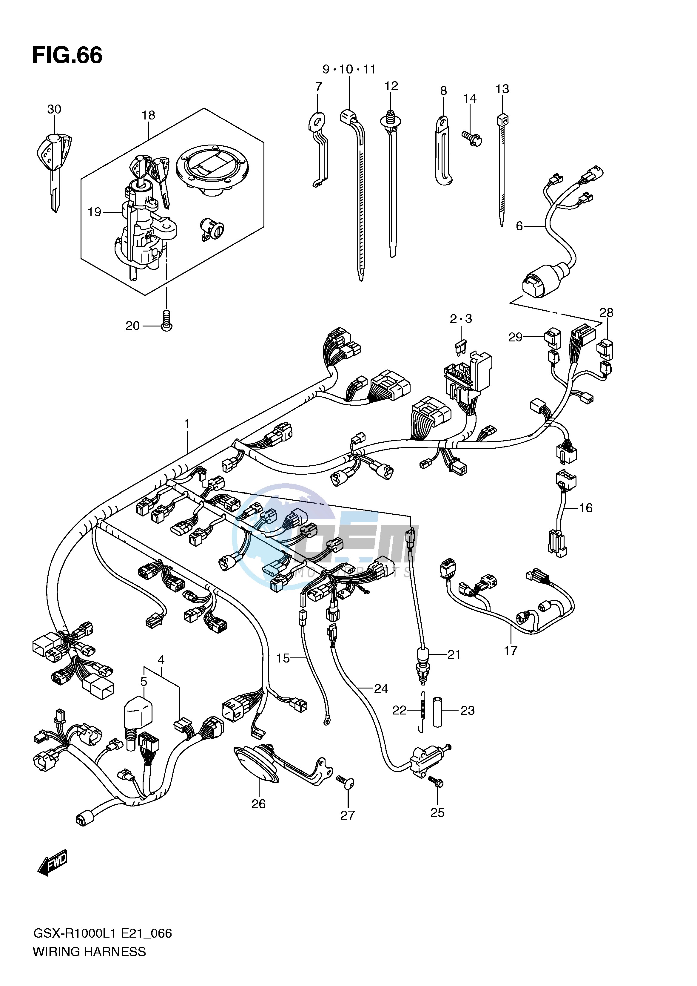 WIRING HARNESS (GSX-R1000UFL1 E21)