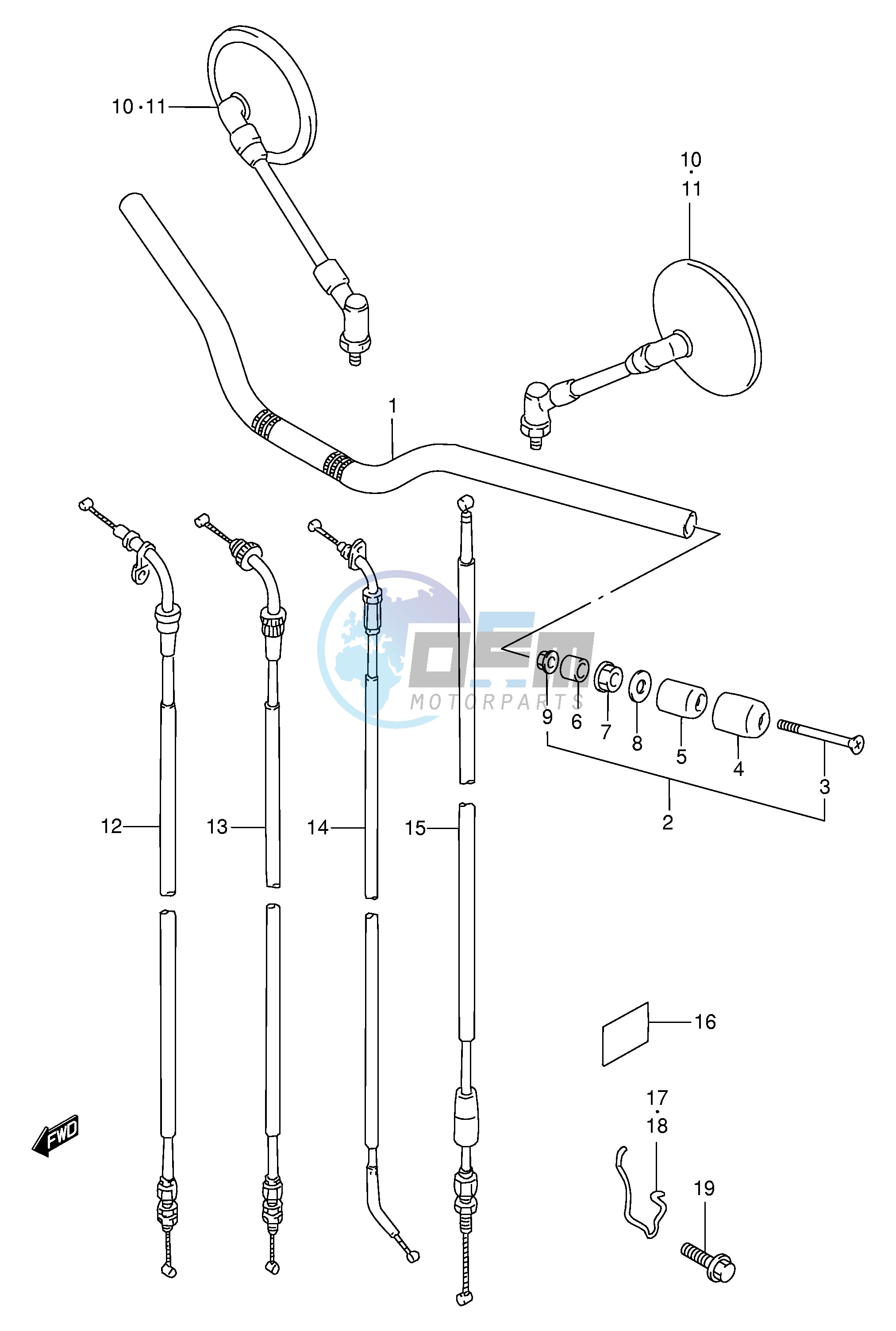 HANDLEBAR (MODEL T V W X)