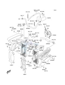 KLX 400 A [KLX400SR KLX400R] (A1-A2 A2 CAN ONLY) [KLX400SR KLX400R] drawing RADIATOR-- KLX400-A1- -