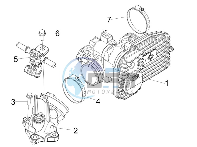 Throttle body - Injector - Union pipe