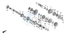 NX650 500 DOMINATOR drawing TRANSMISSION