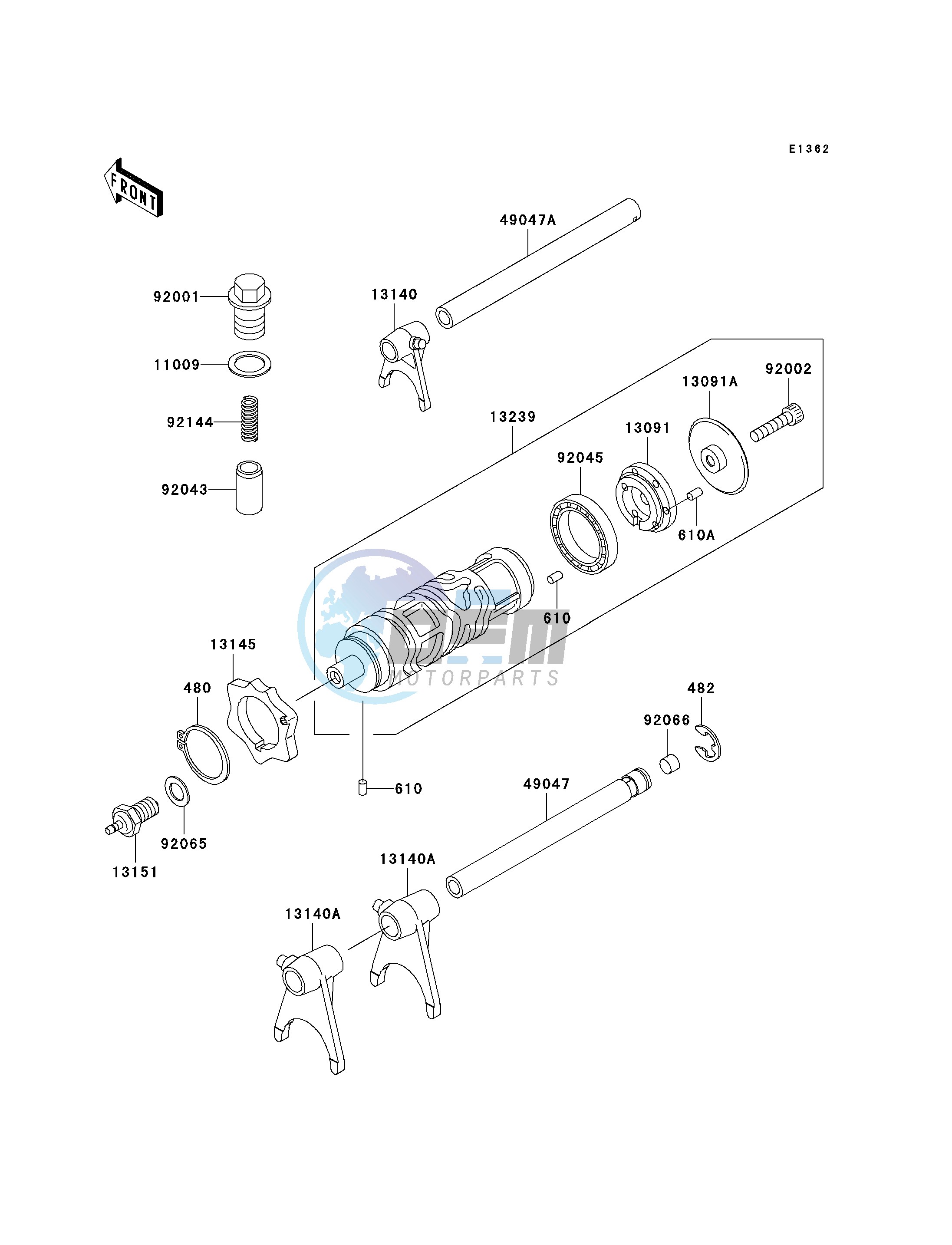 GEAR CHANGE DRUM_SHIFT FORK-- S- -