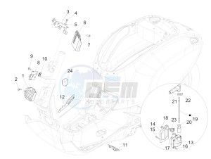 Sprint 50 4T 4V (EMEA) drawing Voltage Regulators - Electronic Control Units (ecu) - H.T. Coil