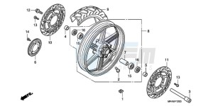 CBF1000TA Europe Direct - (ED / ABS) drawing FRONT WHEEL